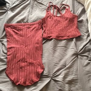 Pink two piece outfit